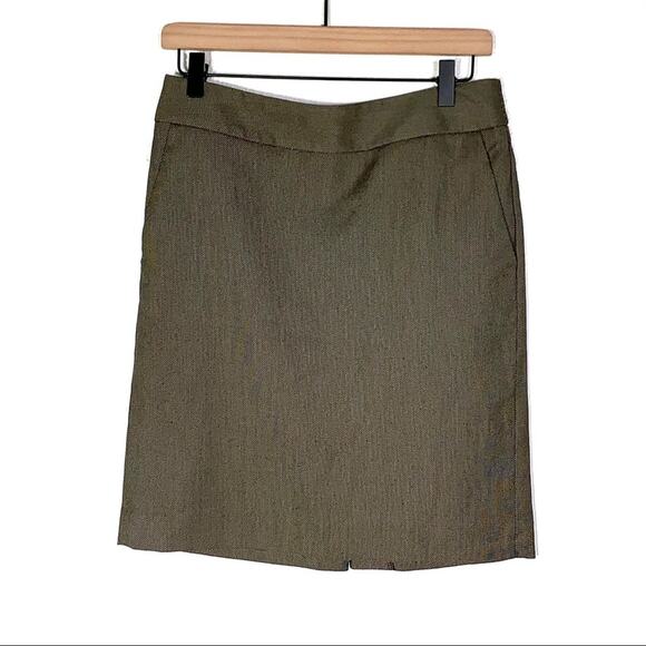 Banana Republic beige and gray pencil skirt size 4 B117 - Picture 1 of 4